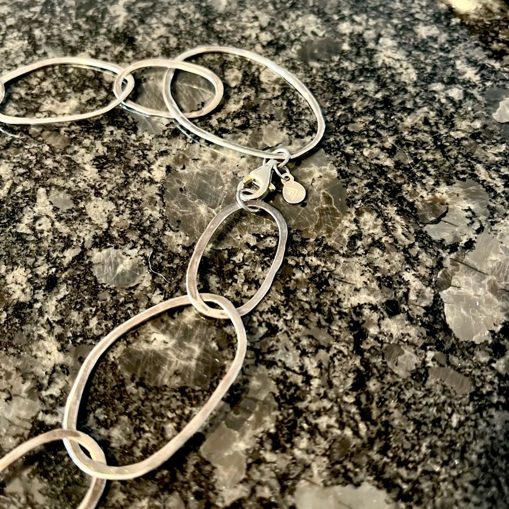 Silpada Sterling Silver Open Oval Link Necklace - Elegant Silver Chain - Picture 2 of 3